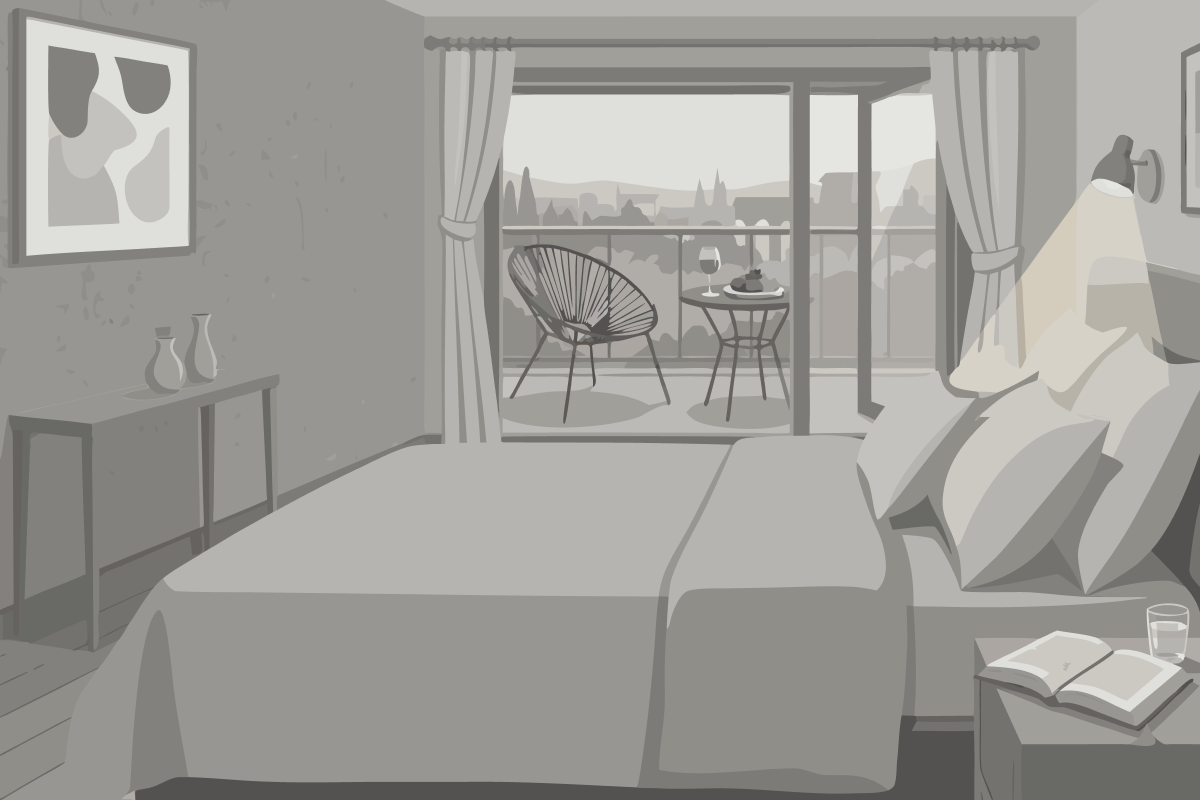 Executive King Suite with Sofa Bed - Club Level/Mobility/Hearing Accessible with Roll-In Shower